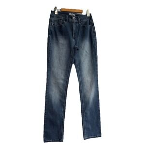 Santana Women's  Blue Denim Jeans Size 6 Straight Leg Faded Wash‎ Cowgirl 90's
